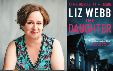 Liz Webb with her book The Daughter