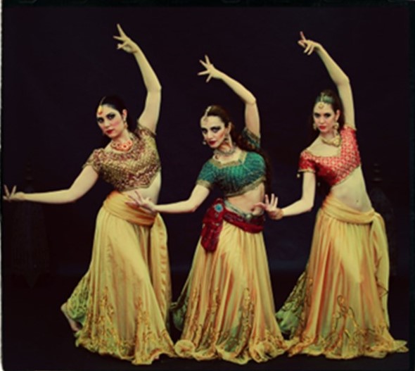 Three ladies dancing