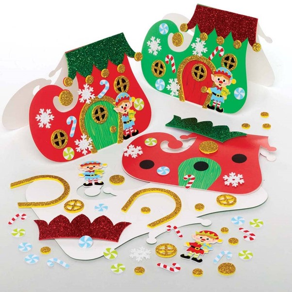 Christmas elf boot cards