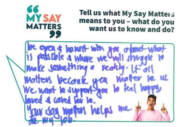 My Say Matters pledge 3