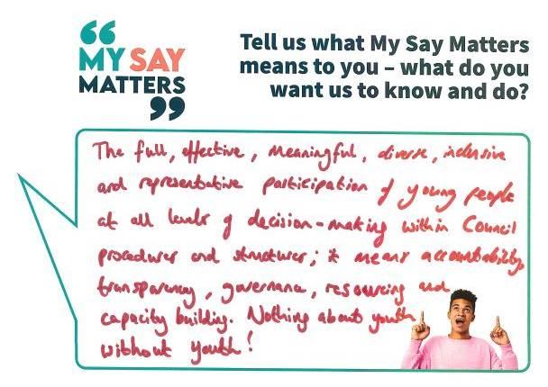 My Say Matters pledge 6