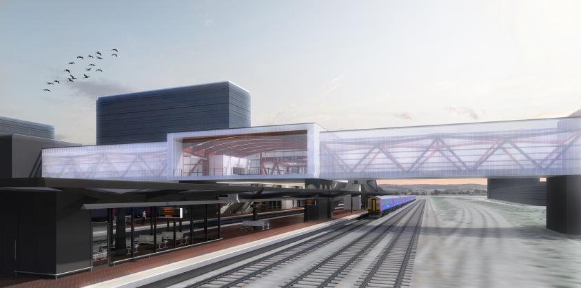 The new Brent Cross West Thameslink station