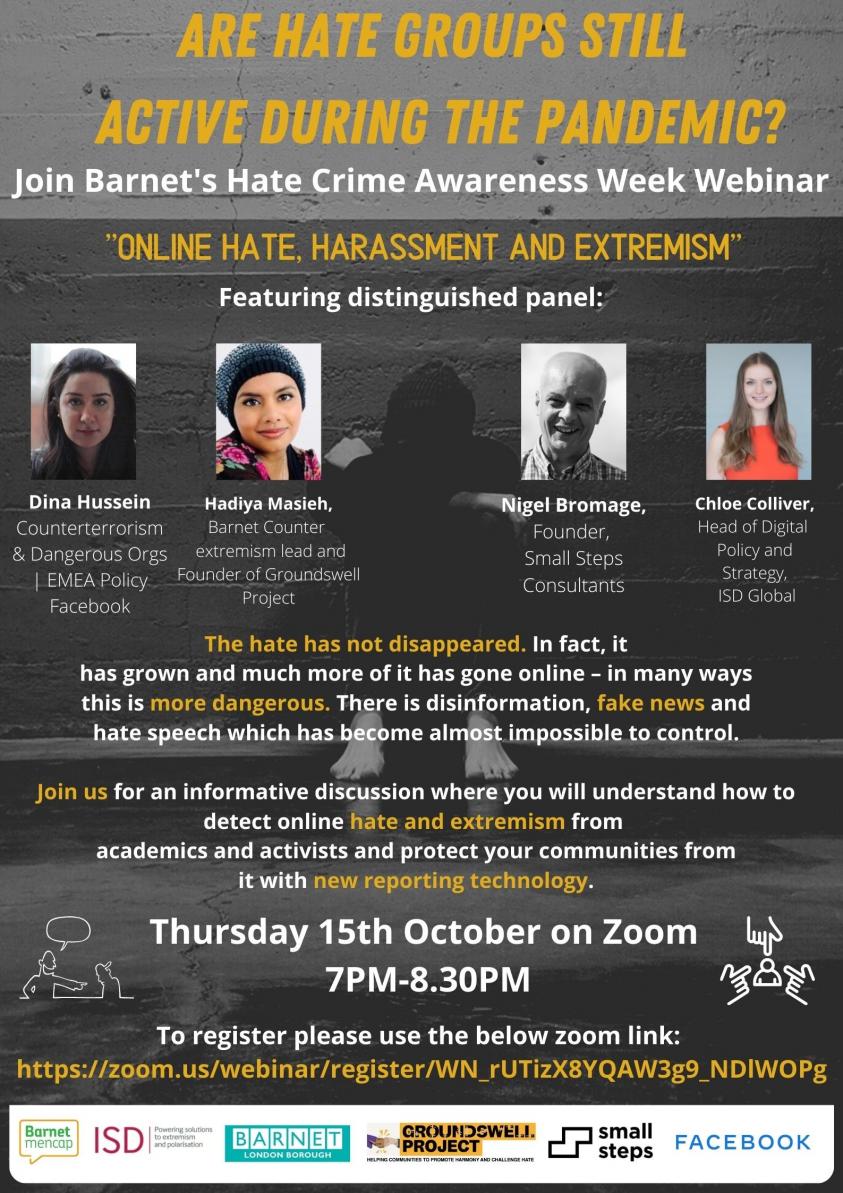 Online hate crime and extremism webinar